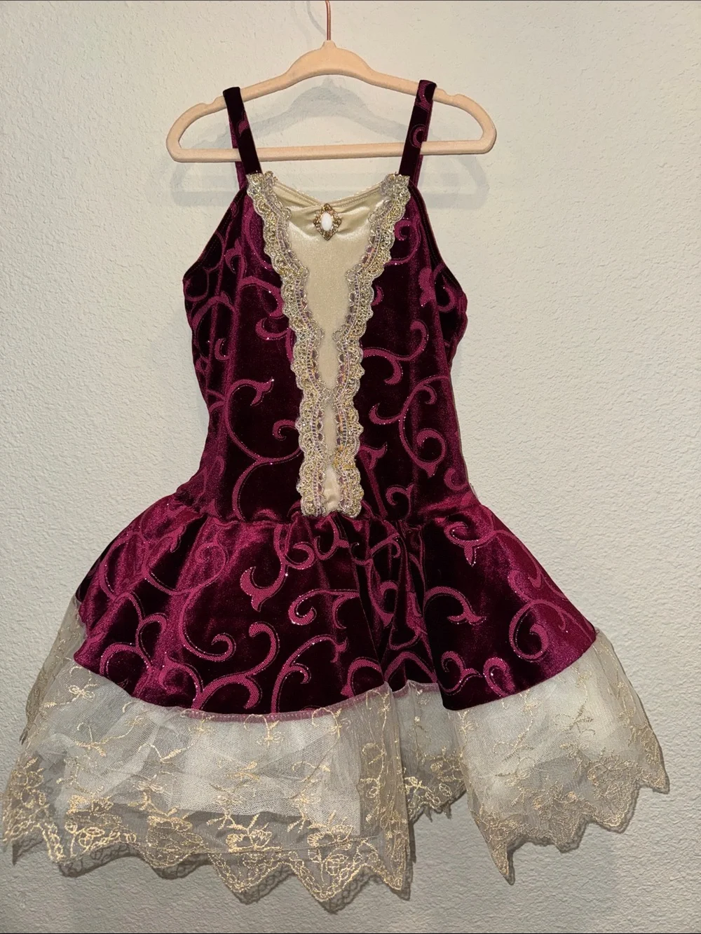 Revolution burgundy velvet tutu dress